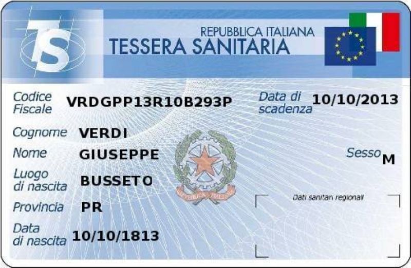 tessera sanitaria codice fiscale